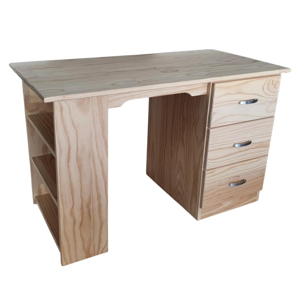 Desk Bookcase Combo RAW 1200X600 - MB Pine