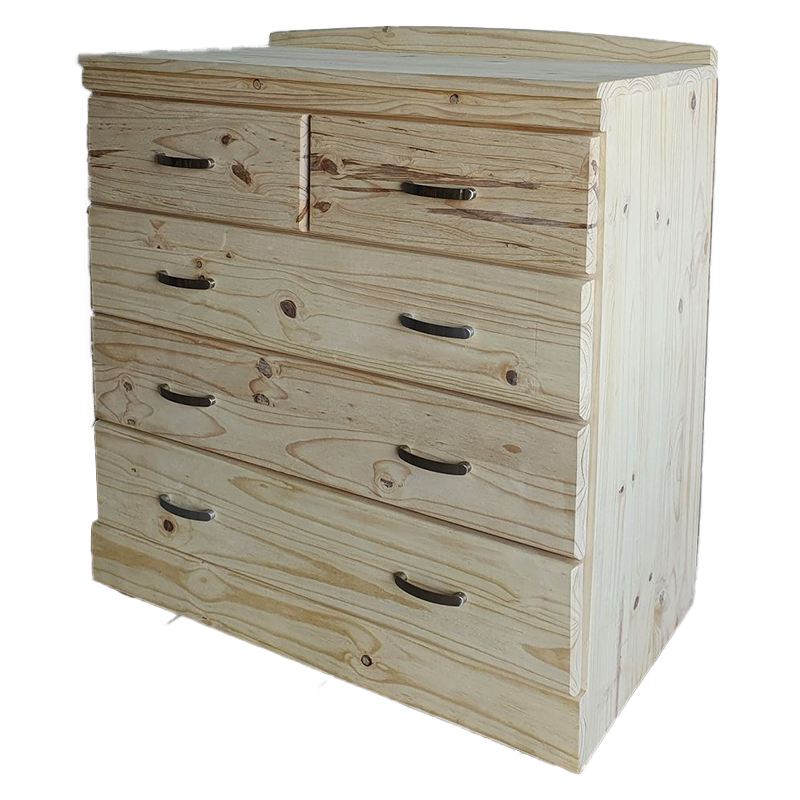 GB3+2 Chest of Drawers - RAW - MB Pine