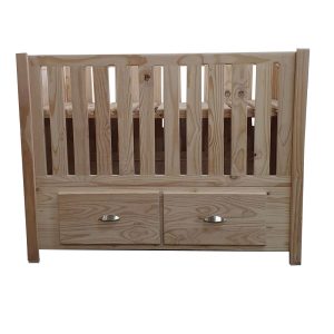 Baby Cot Straight with Drawers | MB Pine & Furniture